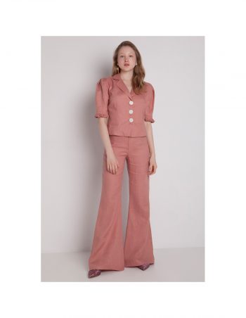 French Rose Linen Pants