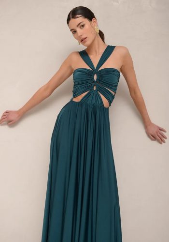 Rennes Dress – Dark Green - Image 3