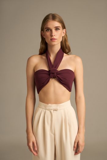 Jane Top – Black/ Bordeaux