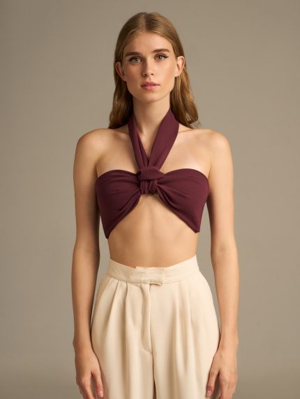 Jane Top – Black/ Bordeaux