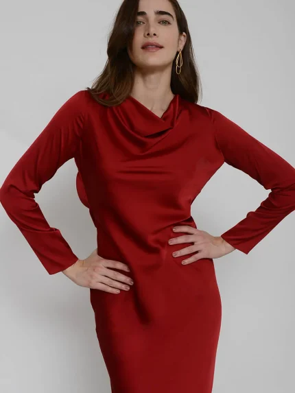 Anais Midi Dress – Red Wine