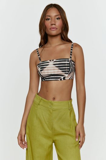 Claire Crop Top – Print - Image 3
