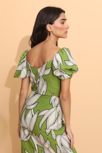 Cora Crop Top – Green - Image 2