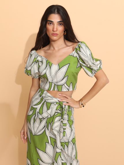 Cora Crop Top – Green