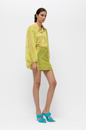 Khaia Sequin Skirt – Lime - Image 6