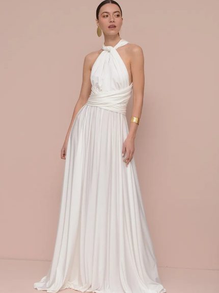 Allium Multiform Dress – White