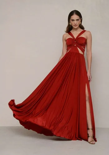 Rennes Dress – Moroccan Red - Image 5