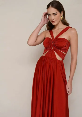 Rennes Dress – Moroccan Red - Image 2