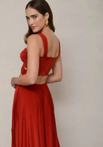 Rennes Dress – Moroccan Red - Image 3