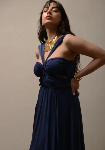 Rennes Dress – Dark Blue - Image 4