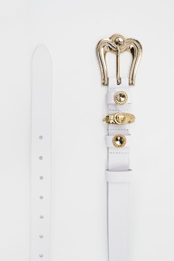 Gemma Leather Belt – White - Image 3
