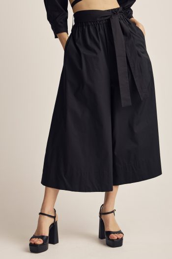 Belted Cullotes – Black - Image 2