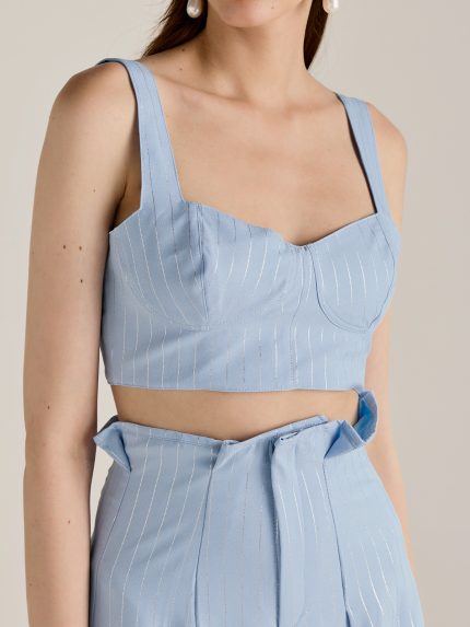Margot Crop Top – Baby Blue