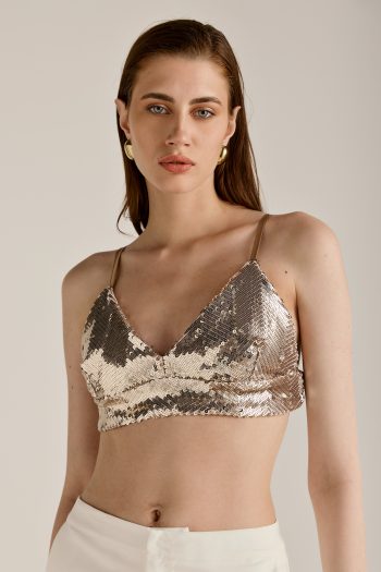 Thea Sequin Top – Gold/Silver - Image 2