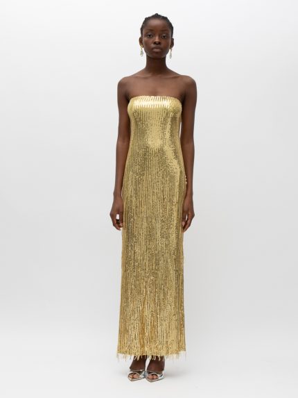 Noelia Dress – Gold Sequin