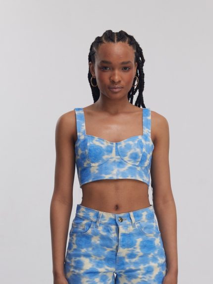 Jean Crop Top – Blue