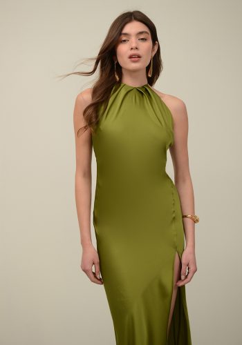 Elisa Dress – Pesto - Image 3