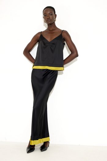 Dahlia Satin Top – Black - Image 3