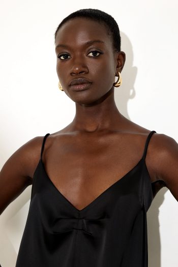 Dahlia Satin Top – Black - Image 2