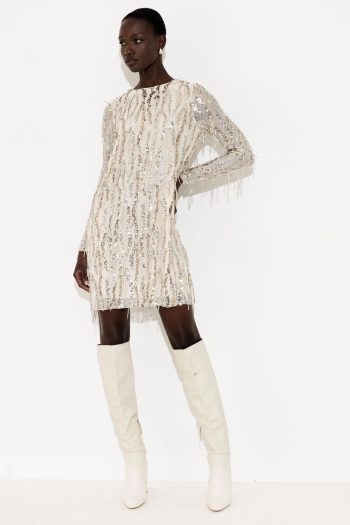 Annalise Sequin Dress – Gold - Image 2