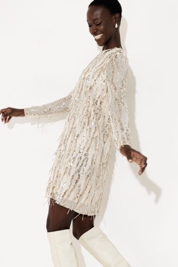 Annalise Sequin Dress – Gold - Image 3