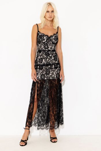 Zoe Maxi Lace Dress – Black - Image 2