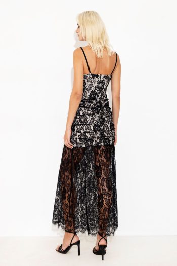 Zoe Maxi Lace Dress – Black - Image 5