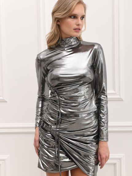 Karen Skirt – Metallic Silver