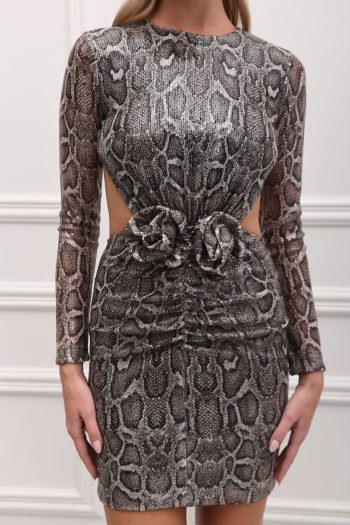 Margot Sequin Dress – Snake Print - Image 3