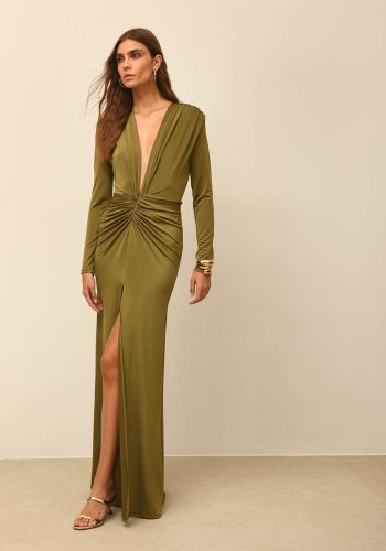 Aprilia Dress – Olive - Image 2