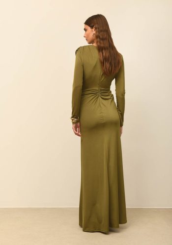 Aprilia Dress – Olive - Image 3