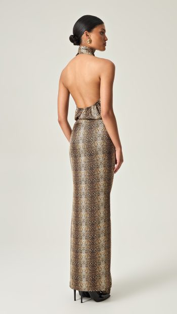 Fierce Elegance Maxi Dress- Leopard - Image 3