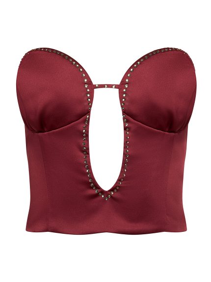 Anais Bustier – Burgundy