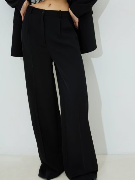Marisa Crepe Pants – Black