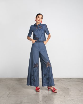 Olivia Wide Leg Denim – Blue - Image 2