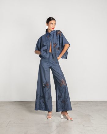 Olivia Wide Leg Denim – Blue
