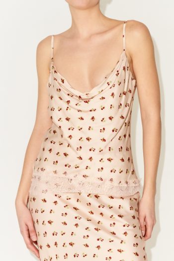 Jasmine Floral Top – Beige