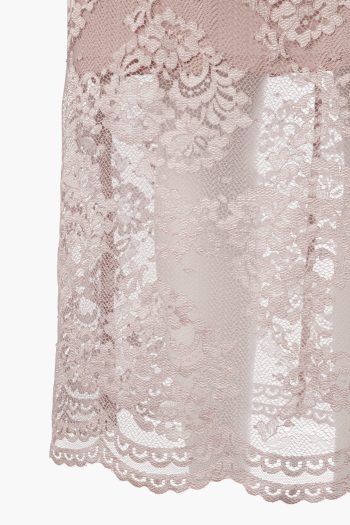 Aelia Lace Midi Skirt – Powder Pink - Image 3