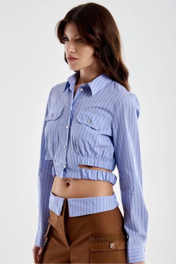 Ayla Striped Shirt – Blue - Image 2