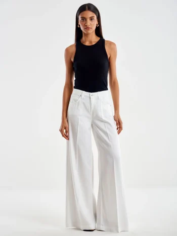 Madison Wide Leg Jeans – White
