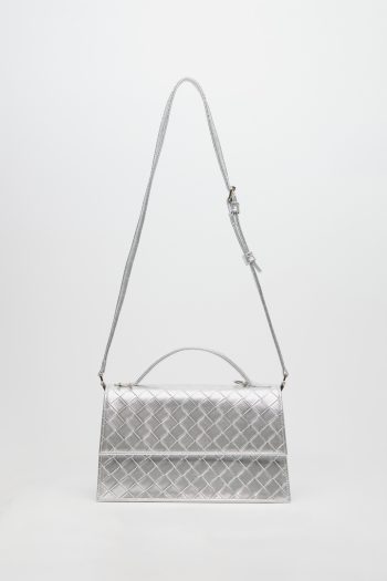 Jackie Textured Bag – Silver - Image 6
