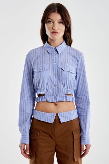 Ayla Striped Shirt – Blue