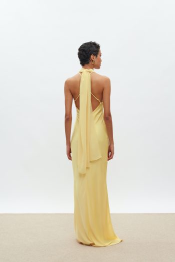 Danai Satin Dress – Yellow - Image 4