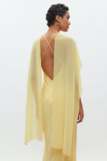 Danai Satin Dress – Yellow - Image 3