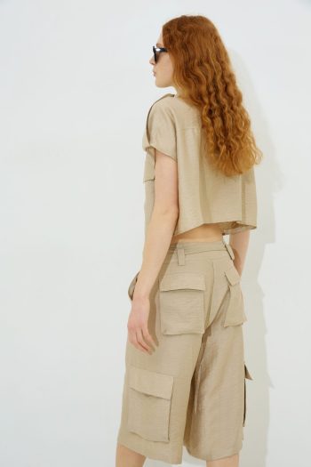 Dixie Crop Shirt – Beige - Image 5