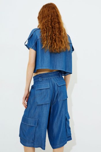 Edita Cargo Shorts – Denim - Image 4