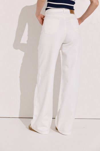 Cindy Wide Leg Denim – White - Image 6