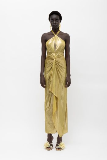 Canela Dress – Olive Lurex