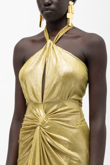 Canela Dress – Olive Lurex - Image 2