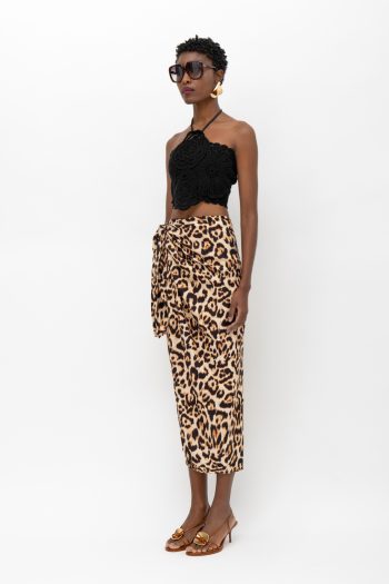 Amani Floral Top – Black - Image 2